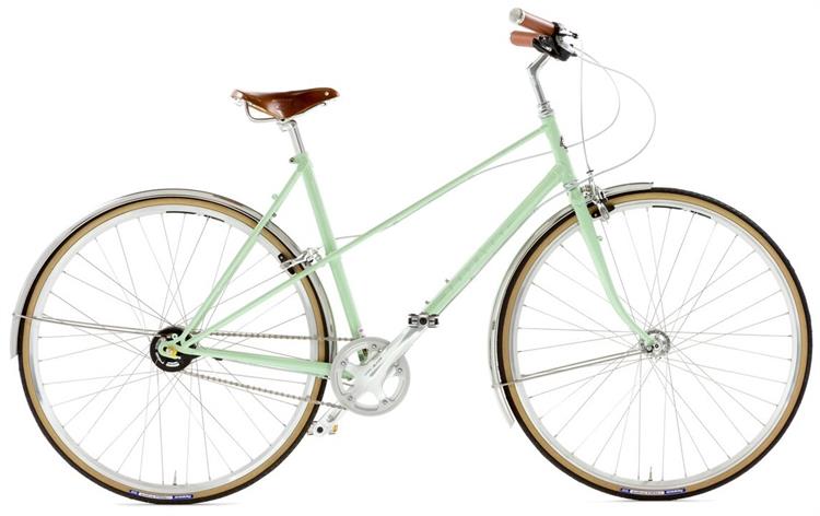 Pashley Aurora 8 Alfine Grøn <BR>- Klassisk dame citybike cykel TILBUD
